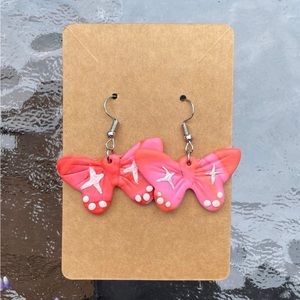 Marble sparkle butterfly earrings